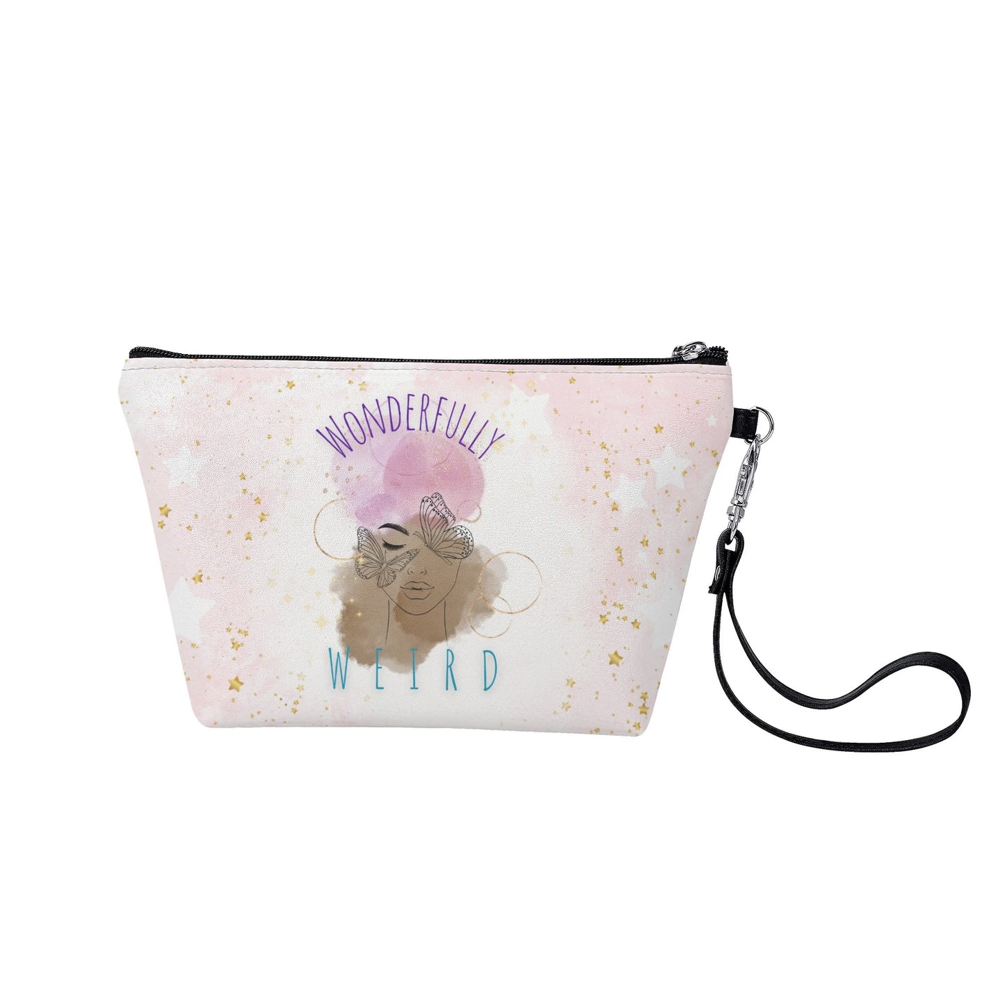 Wonderfully Weird Zipper Sling Make Up Bag