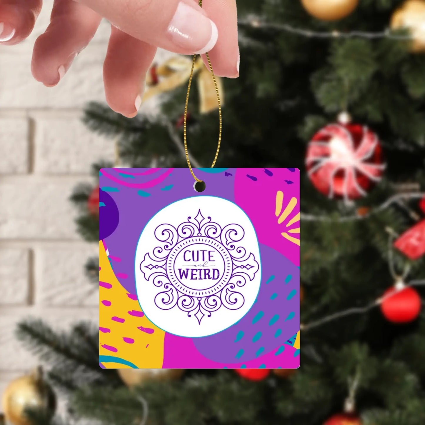Cute and Weird Square Ceramic Ornaments (1pc, 3pcs, 5pcs, 10pcs)