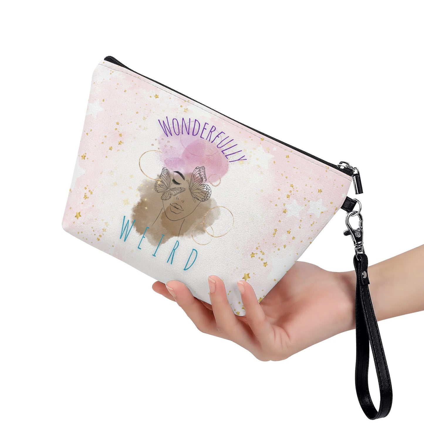 Wonderfully Weird Zipper Sling Make Up Bag