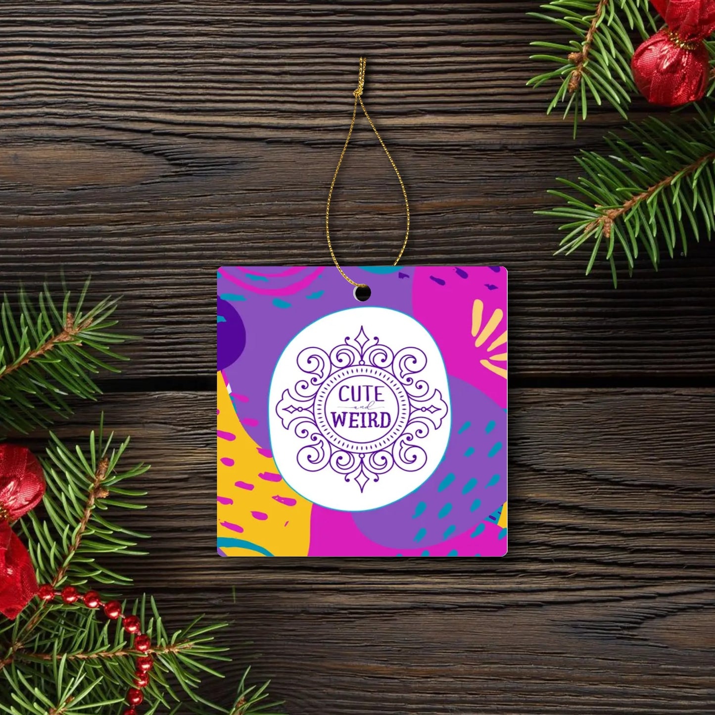 Cute and Weird Square Ceramic Ornaments (1pc, 3pcs, 5pcs, 10pcs)