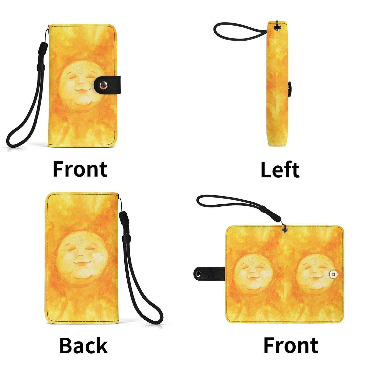 Shine! Phone Flip Case PU Leather Cover for Most Mobile Phone Models