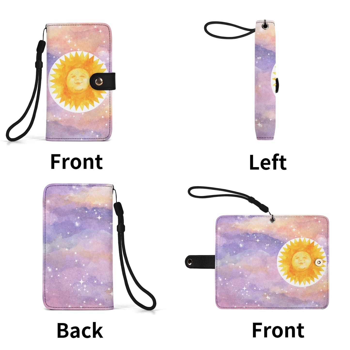 Brown Phone Flip Case PU Leather Cover for Most Mobile Phone Models