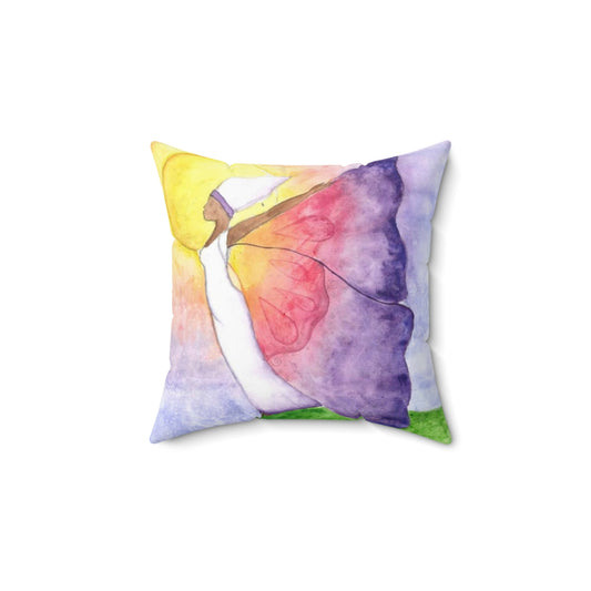 Freedom Wings Polyester Square Pillow